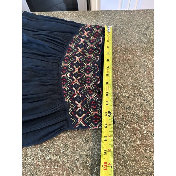 Hollister Skirt Womens vintaSmall Blue Pleated Lined Mini Short Embroidered Y2K - Picture 6 of 10